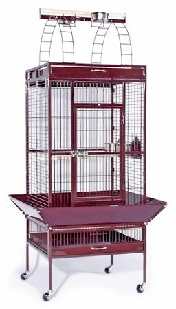 Large Select Wrought Iron Play Top Bird Cage - Sage Green