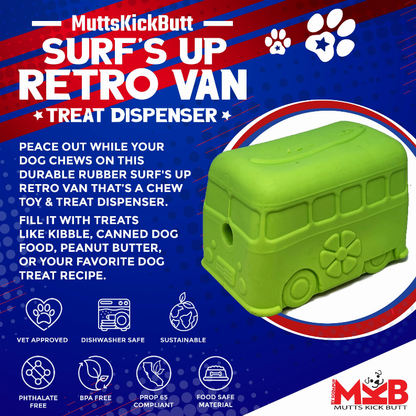 MKB Surf's Up! Retro Van  Durable Chew Toy & Treat Dispenser
