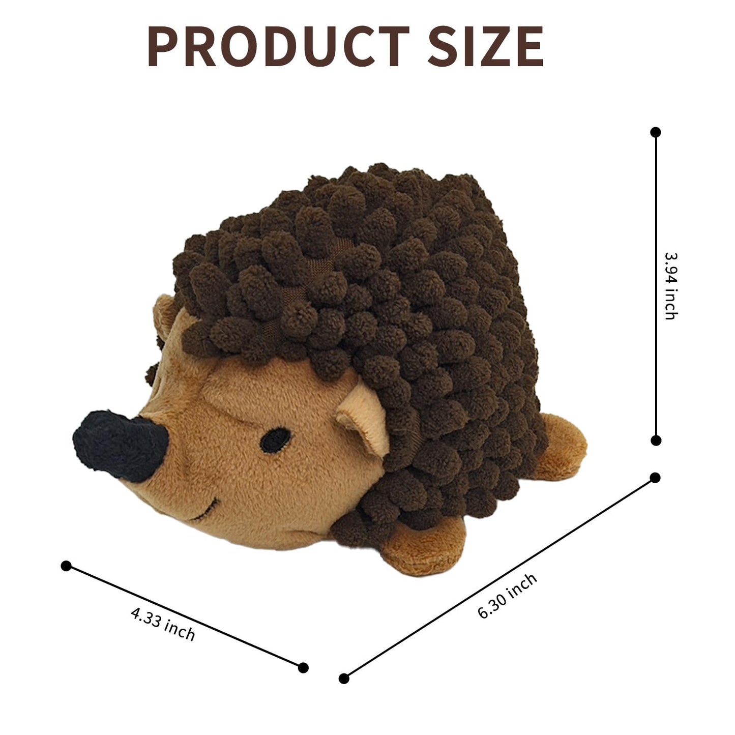 Chongqile Plush Hedgehog Dog Toys 3 PCS - Squeaky Stuffless Hedgehog for Small and Medium Dogs - Keep Your Puppy Busy with Multi-Colored Interactive Pet Toys