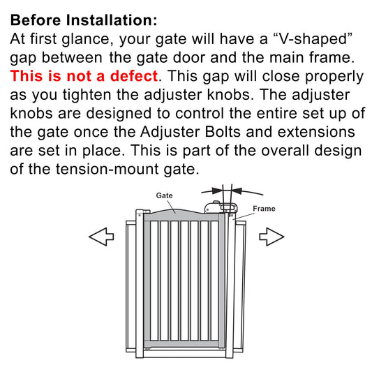 Tall One-Touch Gate II in White