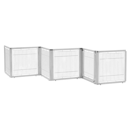 Richell Convertible Elite 6 Panel Pet Gate - Origami White