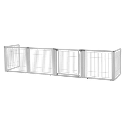 Richell Convertible Elite 6 Panel Pet Gate - Origami White