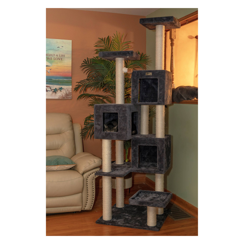Griant Real Wood Cat Tower for Multiple Cats  A8104