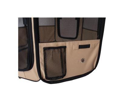 Armarkat Portable Pet Playpen In Blue and Beige Combo