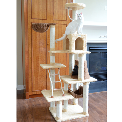 Armarkat Cat Climber Play House, 78" Real Wood Cat furniture